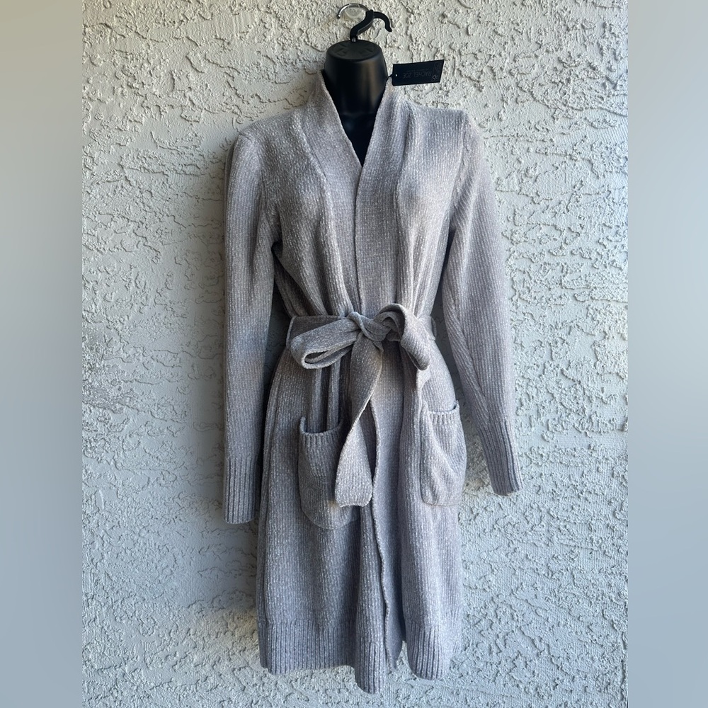 Rachel Zoe grey/silver long cardigan-size XS- brand new/never used with a tag